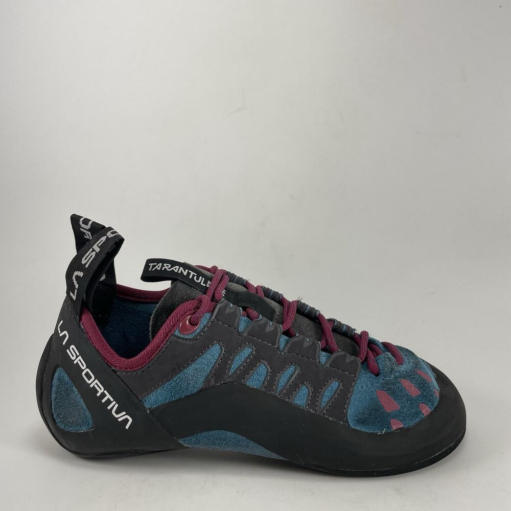 La Sportiva Tarantulace Womens Size 6.5 Rock Climbing Shoes Teal Purple